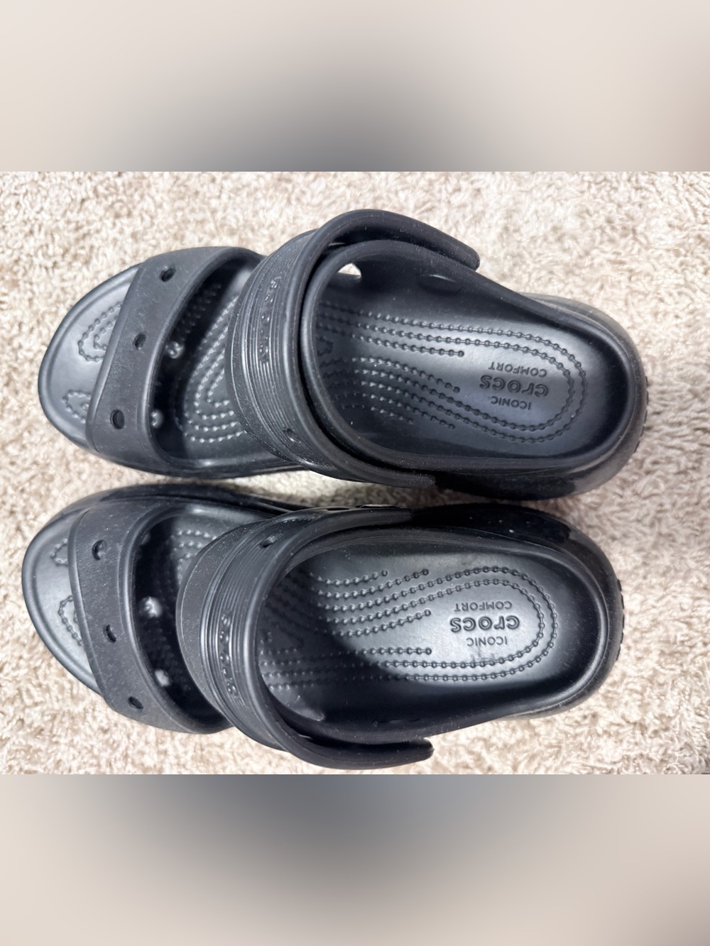 Mega Crush Crocs Black Platform